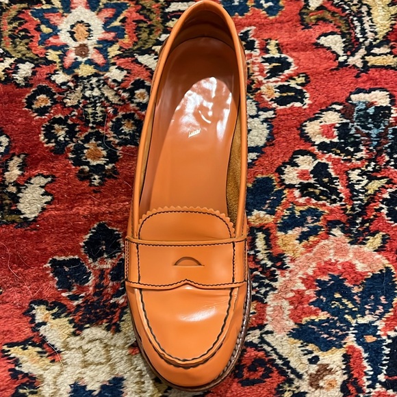 PRADA orange penny loafer S/S runway 2005 size 36 - Picture 5 of 12